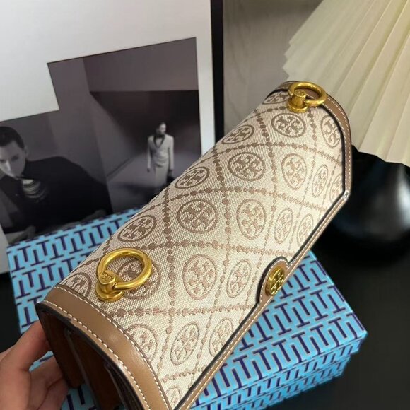 TORY BURCH Brown Old Flower Organ Bag - Picture 5 of 8